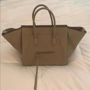 Céline Cabas Phantom in beige calfskin